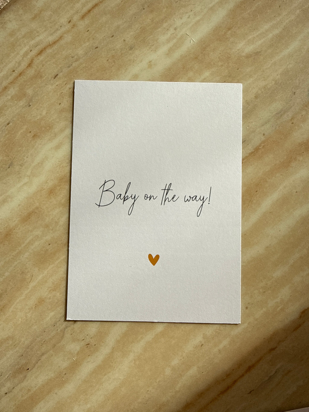 Wenskaart Baby on the way