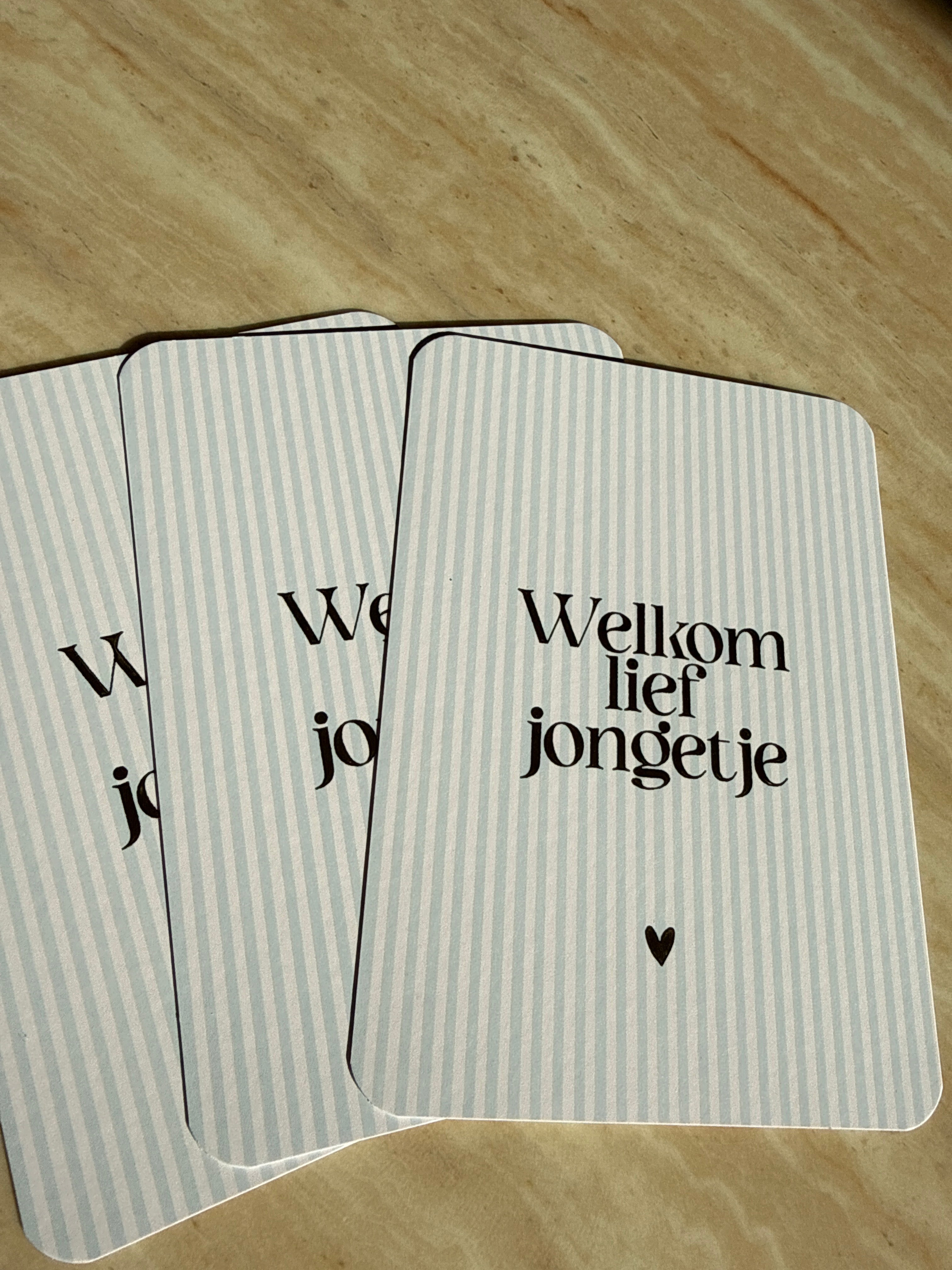 Wenskaart welkom lief