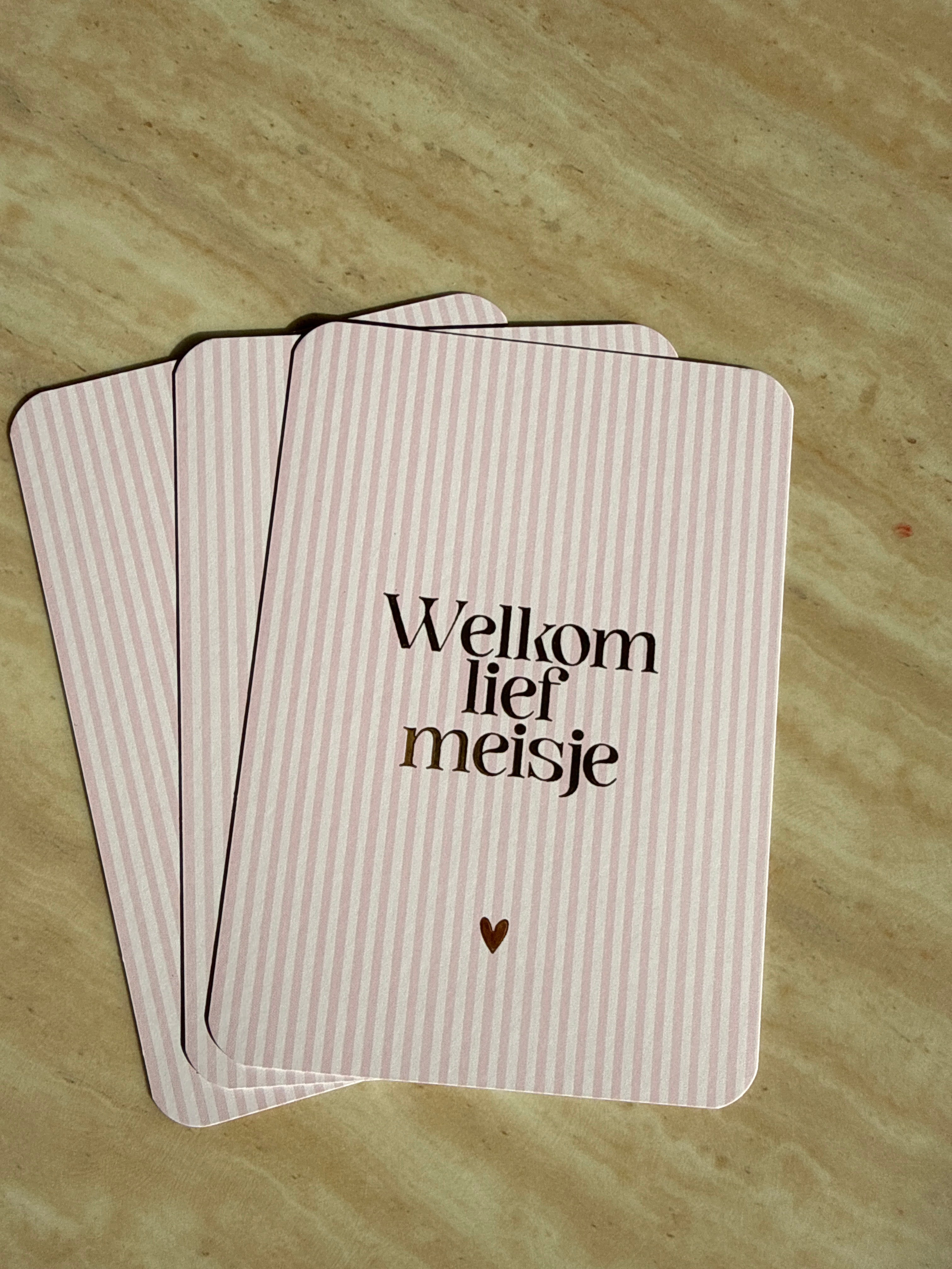 Wenskaart welkom lief