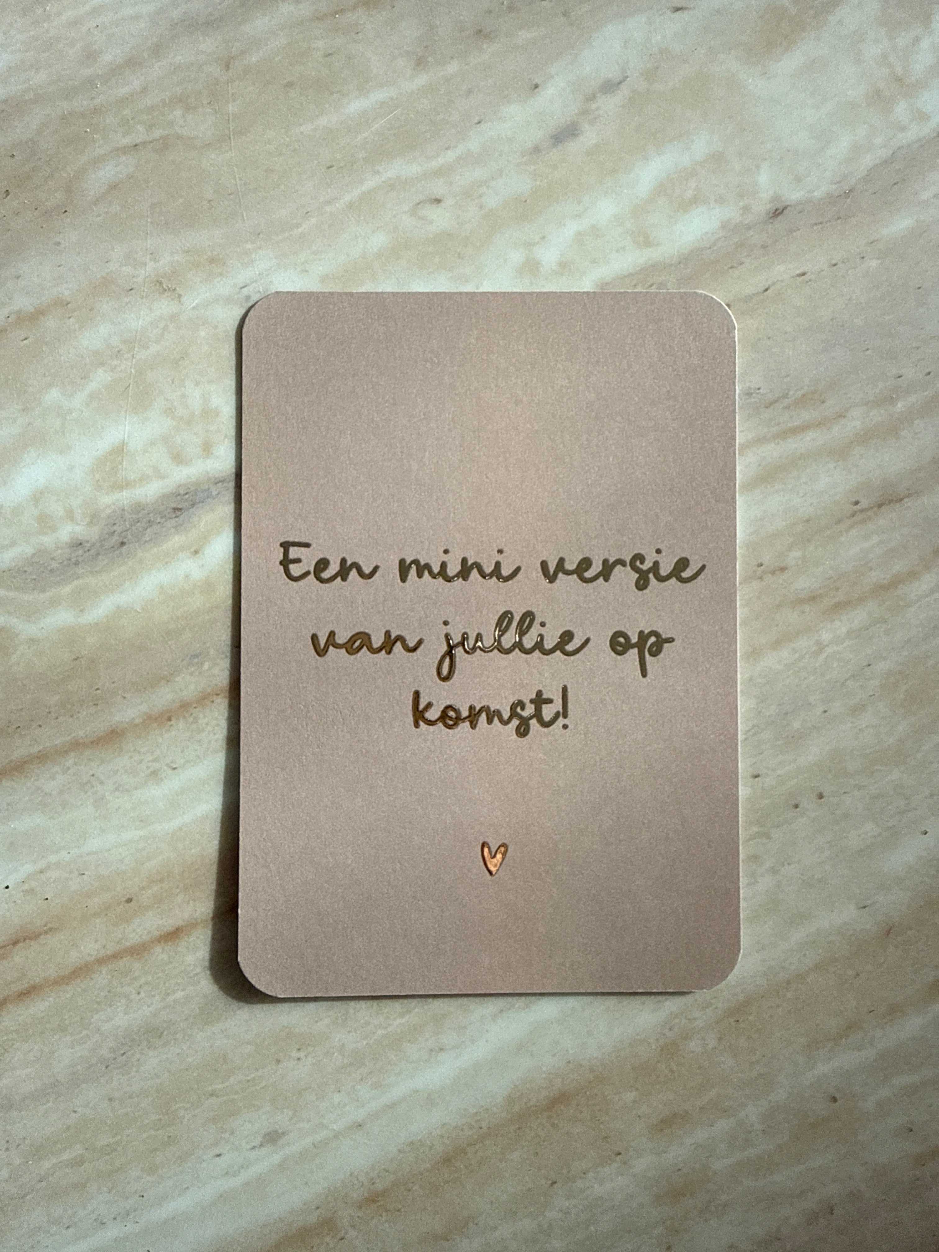 Wenskaart miniversie