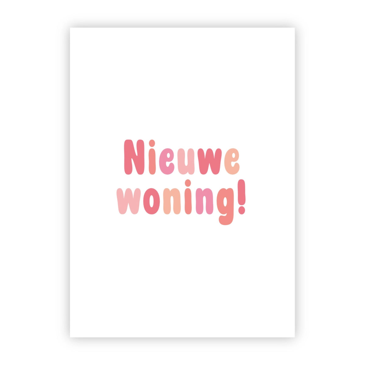 Wenskaart nieuwe woning