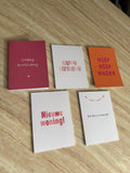 Set van 5 wenskaarten