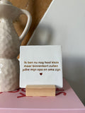 Tegeltje opa en oma worden
