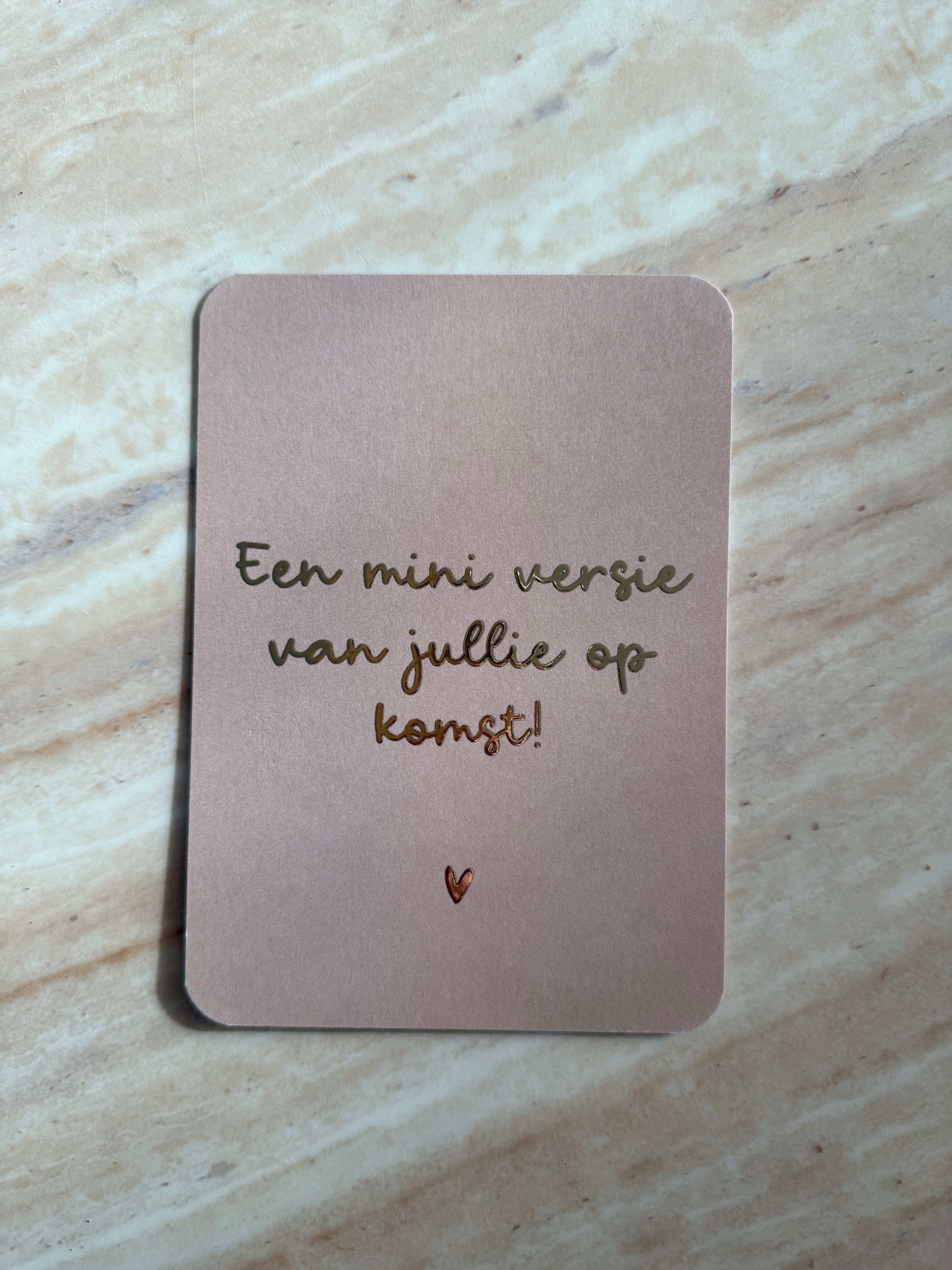 Wenskaart miniversie