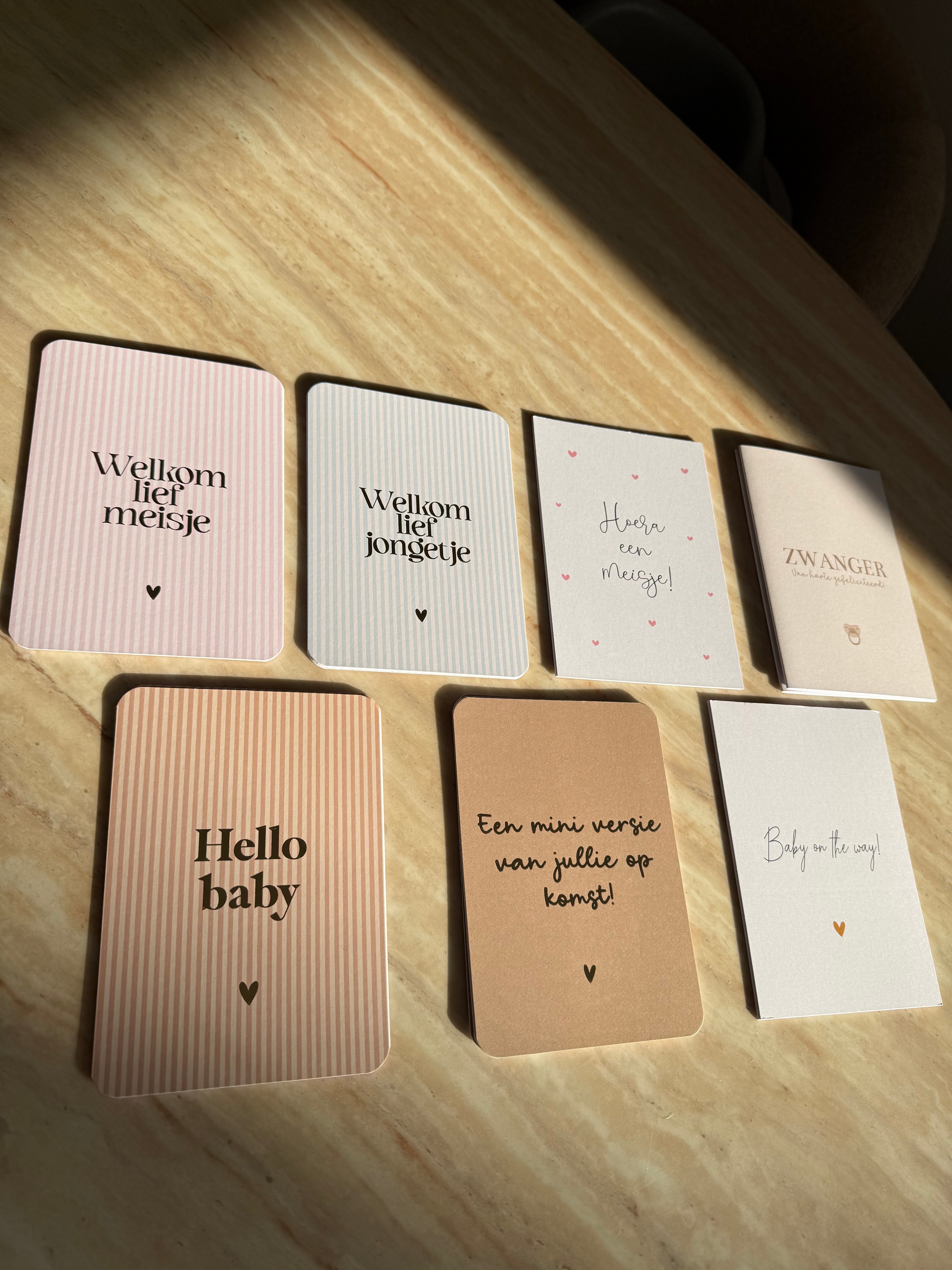 Wenskaarten set ‘Baby’